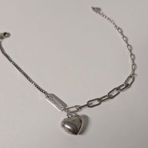 Silver Heart Charm Bracelet